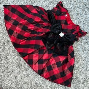 Black and red black bow festive dress size 0-3m